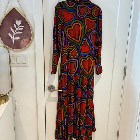FARM Rio Rainbow Wild Hearts Maxi Dress Small - Picture 7 of 13